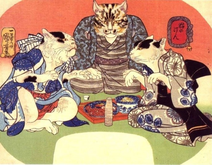 Роль кошки в искусстве и культуре Японии