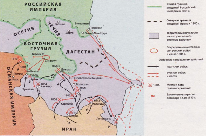 Русско иранская война при александре 1 карта